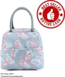 Koeltas - Lunchtas - Volwassenen En Kinderen - Compact & Handig: Zomer - Picknick -School - Lunch - Werk - Grijs Flamingo -Buitenkampeer Winkel 1016x1200 6