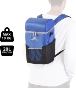 Dutch Mountains Koeltas Rugzak | Cooler Backpack 20 Liter | Picknicktas | Lunchtas | Koelrugzak | Strandtas | Blauw -Buitenkampeer Winkel 1031x1200 3