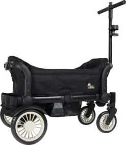 Deryan Luxe Sandy Bolderkar - Duo Buggy - Tandem Buggy - Opvouwbaar - Inklapbare Bolderwagen - Duo Kinderwagen - Zwart -Buitenkampeer Winkel 1048x1200
