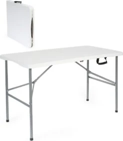 Toboli Klaptafel 120x60x74cm Campingtafel Wit; Bijzettafel, Inklapbare Tafel - Multistrobe -Buitenkampeer Winkel 1051x1200 2