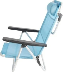 Bo-Camp Beach Chair - Monaco - Aluminium - Blauw -Buitenkampeer Winkel 1057x1200