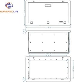 Merkloos NormadicLife® - Outdoor – Opklapbare Tafel - Eettafel – Tafel Voor Buitenkeuken - Caravan – Camper – Picknicktafel - Ingebouwd Ledlicht – Wit -Buitenkampeer Winkel 1081x1200 1