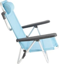 Bo-Camp Beach Chair - Monaco - Aluminium - Blauw -Buitenkampeer Winkel 1106x1200