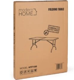 Inklapbare Tafel - Opklaptafel - 180x70x73,5 Cm - Wit -Buitenkampeer Winkel 1117x1200