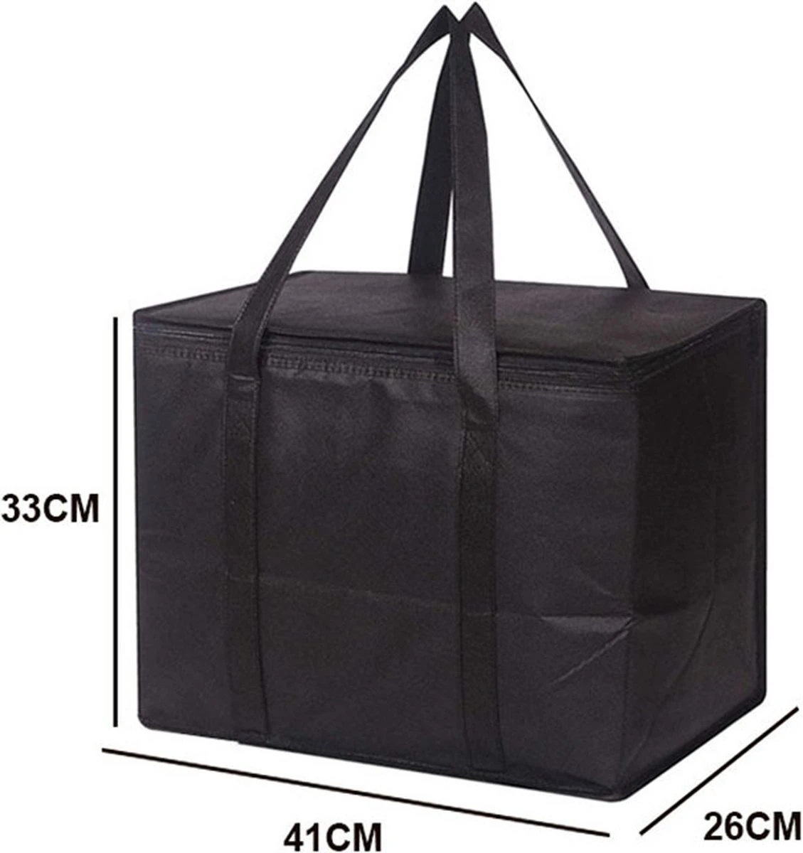 Merkloos 2 Stuks Geïsoleerde Koeltas Met Bodemplaat - Zwart 5 Merkloos 2 Stuks Geïsoleerde Koeltas Met Bodemplaat - Zwart - Afbeelding 5