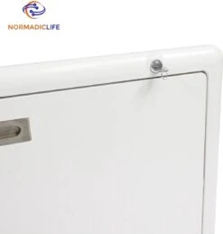 Merkloos NormadicLife® - Outdoor – Opklapbare Tafel - Eettafel – Tafel Voor Buitenkeuken - Caravan – Camper – Picknicktafel - Ingebouwd Ledlicht – Wit -Buitenkampeer Winkel 1144x1200 1