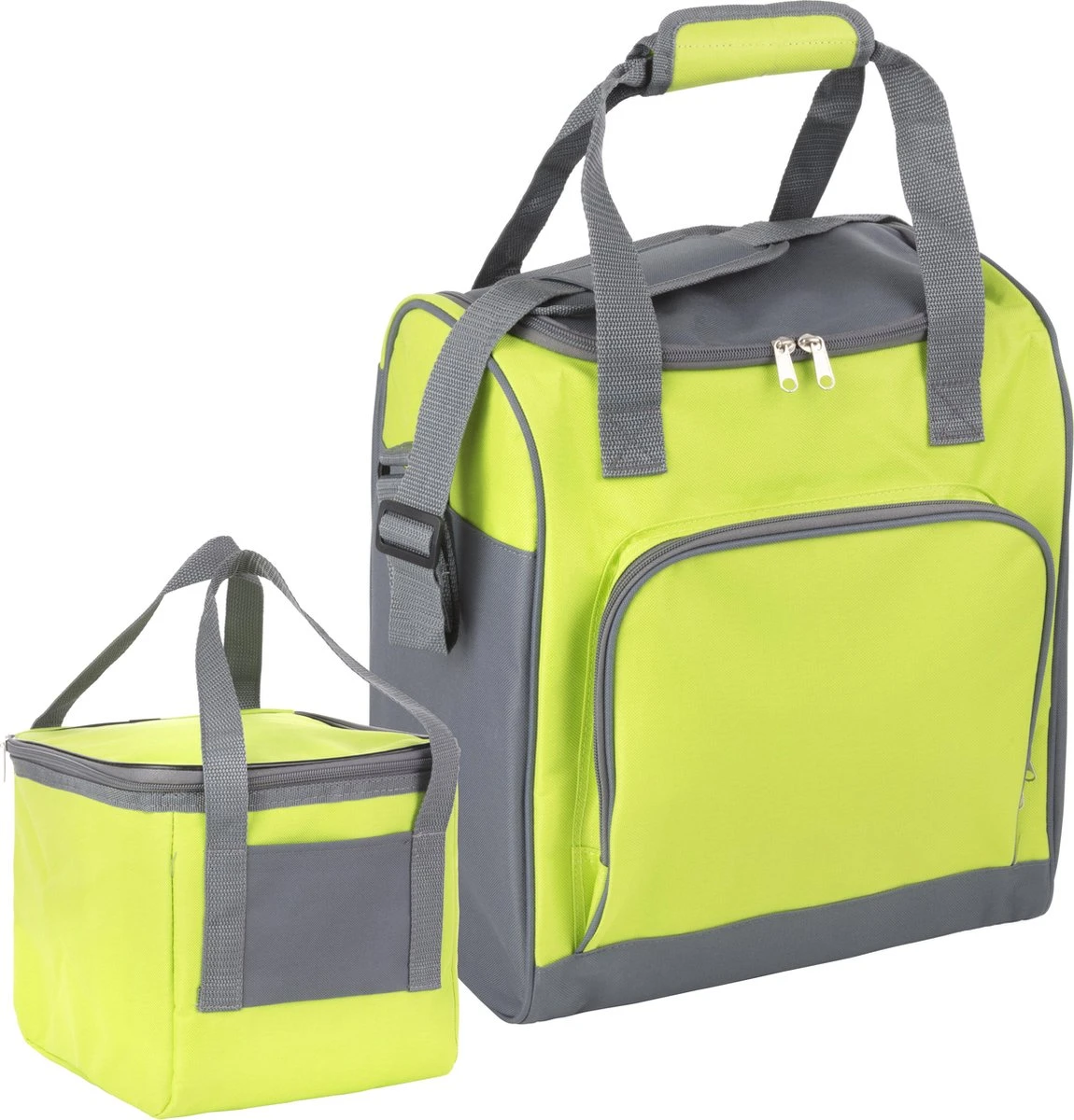 Basis Sterke Koeltas Set - 25 + 10 Liter - Lunchtas - Geïsoleerde Koeltassen - Picknicktas - Coolerbag - Groen 1 Basis Sterke Koeltas Set - 25 + 10 Liter - Lunchtas - Geïsoleerde Koeltassen - Picknicktas - Coolerbag - Groen
