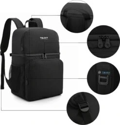 Koeltas Rugzak (28L) - Geschikt Voor 16 Blikjes - Lunchtas Voor Dames En Heren - Zwart -Buitenkampeer Winkel 1152x1200 3