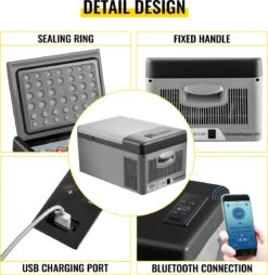 VEVOR - Coolbox - Koelbox 15L - Elektrische Coolbox - Draagbare Mini Koelkast - Draagbare Auto Vriezer 12/24Volt -Buitenkampeer Winkel 1167x1200 4