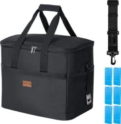 Packaway 4 Laags Geïsoleerde Koeltas - Lunchtas 40 Liter - Zwart