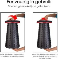 Kampeerkruk - Uitschuifbare Kruk - Rood/Zwart- Tot 120 Kg - Travel Stool - Opvouwbare Campingkruk - Inklapbaar Krukje - Telescopische Kruk - Camping - Outdoor 13 Kampeerkruk - Uitschuifbare Kruk - Rood/Zwart- Tot 120 Kg - Travel Stool - Opvouwbare Campingkruk - Inklapbaar Krukje - Telescopische Kruk - Camping - Outdoor -Buitenkampeer Winkel 1175x1200 6