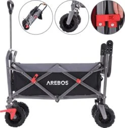 AREBOS Opvouwbare Steekwagen Met Telescopische Stang Draagvermogen 100 Kg 19 AREBOS Opvouwbare Steekwagen Met Telescopische Stang Draagvermogen 100 Kg -Buitenkampeer Winkel 1178x1200 3