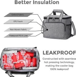 IBright Koeltas Opvouwbaar 15 Liter - 4 Laags Geïsoleerde Lunchtas - Waterdicht - Zwart -Buitenkampeer Winkel 1182x1200 7