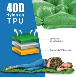 TRVLMORE Slaapmat - Zelfopblazend - 1 Persoons - Ingebouwde Pomp En Kussen - Groen -Buitenkampeer Winkel 1183x1200 3