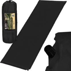 Springos Slaapmat | Zelfopblazend | 180 Cm | Inclusief Hoes | Zwart -Buitenkampeer Winkel 1190x1200