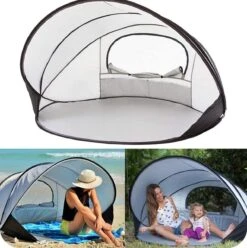 Deryan Luxe Pop Up Strandtent XXL - Anti-UV 50+ - Zilver -Buitenkampeer Winkel 1196x1200 7
