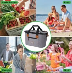 Brisby 4 Laags Geïsoleerde Koeltas - Boodschappentas 21 Liter - Grijs -Buitenkampeer Winkel 1197x1200 39