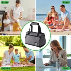 Brisby 4 Laags Geïsoleerde Koeltas - Lunchtas 10 Liter - Donkergrijs -Buitenkampeer Winkel 1197x1200 49