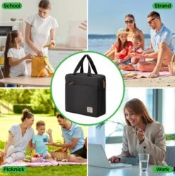 Brisby 4 Laags Geïsoleerde Koeltas - Lunchtas 7 Liter - Zwart -Buitenkampeer Winkel 1197x1200 54