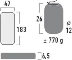 High Peak Tulsa Slaapmat - Donkergrijs -Buitenkampeer Winkel 1200x1000 4