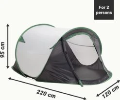 JEMIDI Tweepersoons Pop-up Tent - Opgooitent, Werptent Voor 2 Personen - Ideaal Als Festivaltent Of Kampeertent - Verschillende Kleuren -Buitenkampeer Winkel 1200x1004