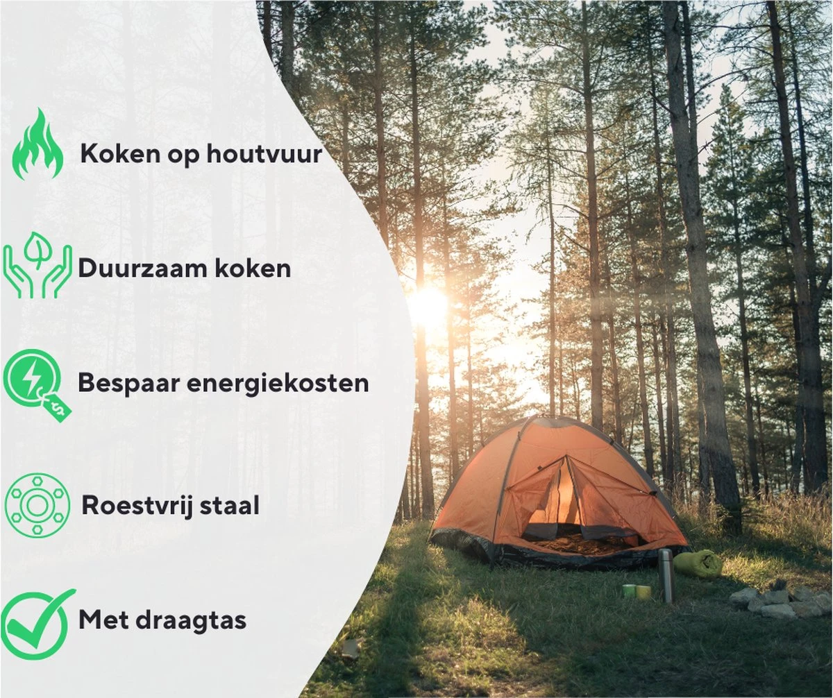 Thuiser Rocket Stove - Kooktoestel Op Houtvuur - Camping Gadget - Buiten Koken Op Vuur - Kookkachel Voor Buiten - Buiten Koken Op Vuur Toestellen - Kampeer Gadgets - Gadgets Mannen - Kampeer Kooktoestel - Kookkachel Op Hout - Met Draagtas 2 Thuiser Rocket Stove - Kooktoestel Op Houtvuur - Camping Gadget - Buiten Koken Op Vuur - Kookkachel Voor Buiten - Buiten Koken Op Vuur Toestellen - Kampeer Gadgets - Gadgets Mannen - Kampeer Kooktoestel - Kookkachel Op Hout - Met Draagtas - Afbeelding 2