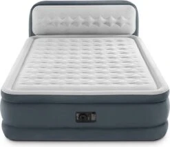 Intex 64448 - Queen Deluxe Ultra-Plush Zelfopblazend 2-persoons Luchtbed Met Hoofdboord (203x152x46cm)