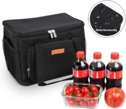 Lunchtas - Koeltas Voor Dames En Heren - Cool Bag - 4 Laags Geïsoleerde Koeltas - Kleine Cooler - Lunch Box - Lunchtas 15 Liter- Zwart -Buitenkampeer Winkel 1200x1046 4
