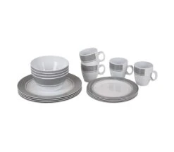 Bo-Camp - Servies - Classic - 16-Delig - Wit/Grijs -Buitenkampeer Winkel 1200x1050 28