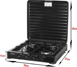 Zilan - Gas Kooktoestel 4 Pits - Campingkooktoestel - Gaskookplaat - Zwart 10 Zilan - Gas Kooktoestel 4 Pits - Campingkooktoestel - Gaskookplaat - Zwart -Buitenkampeer Winkel 1200x1052 3