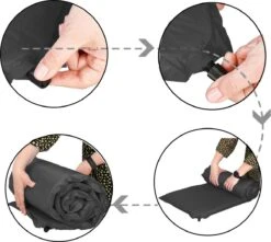 Springos Slaapmat | Zelfopblazend | 180 Cm | Inclusief Hoes | Zwart -Buitenkampeer Winkel 1200x1072