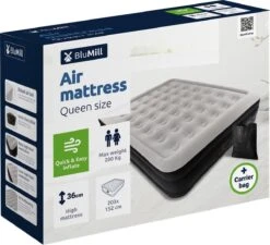 BluMill Luchtbed - 2-persoons - Ingebouwde Pomp - 203x152x36 Cm - Duurzame Keuze -Buitenkampeer Winkel 1200x1094 4
