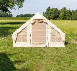 Opblaasbare Vier Persoons Tent Beige 300x200x210 Cm -Buitenkampeer Winkel 1200x1111