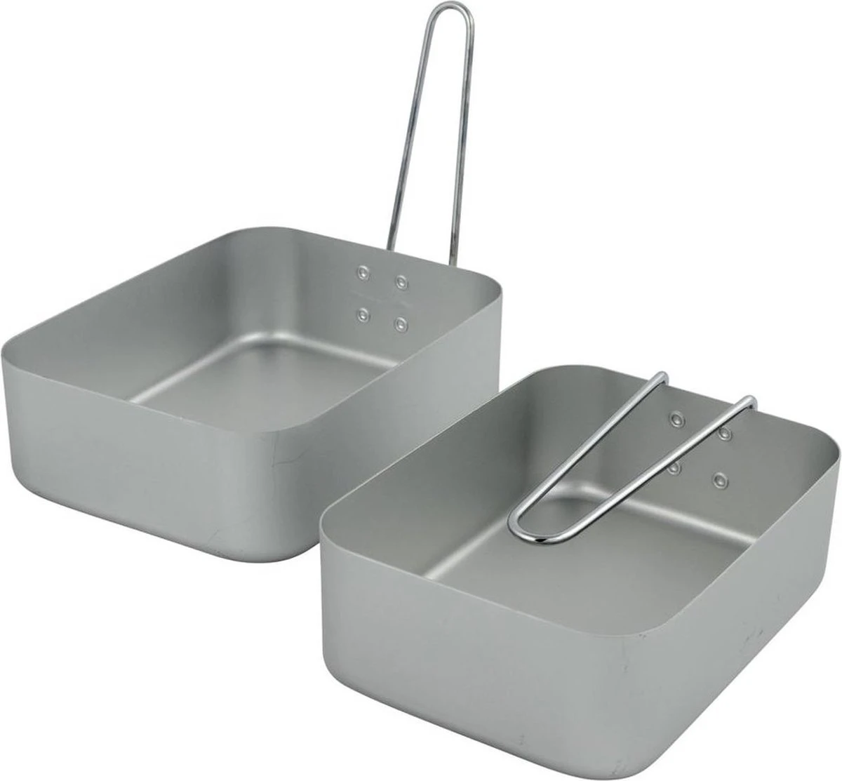 Camping Pannenset - Mess Tin - 2-Delig - Aluminium - Gamelle - Outdoor Cooking 2 Camping Pannenset - Mess Tin - 2-Delig - Aluminium - Gamelle - Outdoor Cooking - Afbeelding 2