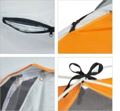 Relaxdays Strandtent Pop-up - Omkleedtent - 145x180 Cm - 2-3 Personen - Beachtent -compact - Oranje -Buitenkampeer Winkel 1200x1113