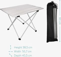 Navaris Campingtafel - Inklapbaar Campingtafeltje Van Aluminium - Opvouwbare Tafel Inclusief Draagtas - Picknicktafel - Zilver 13 Navaris Campingtafel - Inklapbaar Campingtafeltje Van Aluminium - Opvouwbare Tafel Inclusief Draagtas - Picknicktafel - Zilver -Buitenkampeer Winkel 1200x1120 5