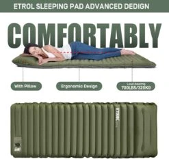 ETROL Camping Slaapmat-2-in-1 Zelfopblazende Kampeermat Met Kussen (78"x 28"), Lichtgewicht, Dik 4"compact Kussen, Geschikt Voor Zelfrijdende Reizen, Lekvrije, Waterdichte Tent -Buitenkampeer Winkel 1200x1132 1