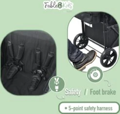 FableKids LEO X4Lite Opvouwbare Handkar Met Dak Onyx Zwart -Buitenkampeer Winkel 1200x1134 4