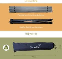 Skandika Ruka S Kleine Campingtafel – Campingtafels - Aluminium Campingtafel, Opvouwbaar, Zeer Licht, Eenvoudig Te Monteren, Stabiele Standaard - Opvouwtafel Voor Kamperen, Tenten Wandelen, Reizen, Thuis, Tuin – Tot Max. 20 Kg. - Grijs -Buitenkampeer Winkel 1200x1143 6