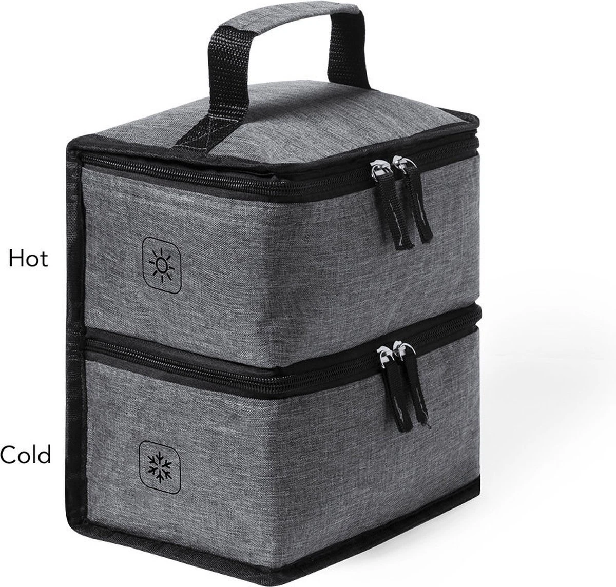 Merkloos Koeltas Met Dubbel Compartiment - Lunchtas - Koeltasje Lunch - Koelelementen - Koud - Warm - Isolatie - Volwassenen - Dames - Heren - 14 X 22 Cm - Polyester - RPET - Aluminium - Grijs 5 Merkloos Koeltas Met Dubbel Compartiment - Lunchtas - Koeltasje Lunch - Koelelementen - Koud - Warm - Isolatie - Volwassenen - Dames - Heren - 14 X 22 Cm - Polyester - RPET - Aluminium - Grijs - Afbeelding 5