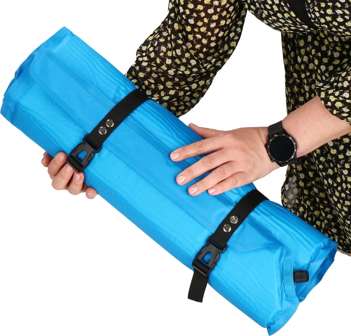 Springos Slaapmat | Zelfopblazend | 186 Cm | Inclusief Hoes & Hoofdkussen | Lichtblauw 14 Springos Slaapmat | Zelfopblazend | 186 Cm | Inclusief Hoes & Hoofdkussen | Lichtblauw - Afbeelding 14