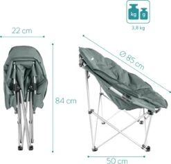 Navaris Klapstoel XXL - Campingstoel Met Opbergtas - Draagbare Stoel Voor Kamperen, Festivals En Vissen -Strandstoel - Inklapbaar - Grijs 9 Navaris Klapstoel XXL - Campingstoel Met Opbergtas - Draagbare Stoel Voor Kamperen, Festivals En Vissen -Strandstoel - Inklapbaar - Grijs -Buitenkampeer Winkel 1200x1150 10