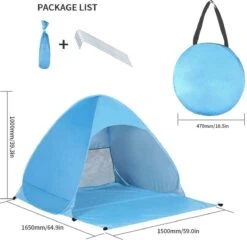 IGOODS Pop-up Tent - 2/3-Persoons - Blauw 12 IGOODS Pop-up Tent - 2/3-Persoons - Blauw -Buitenkampeer Winkel 1200x1168 2