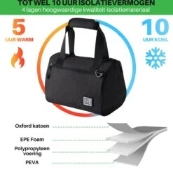 Brisby 4 Laags Geïsoleerde Koeltas - Lunchtas 10 Liter - Zwart 12 Brisby 4 Laags Geïsoleerde Koeltas - Lunchtas 10 Liter - Zwart -Buitenkampeer Winkel 1200x1178 16