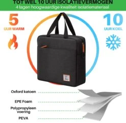Brisby 4 Laags Geïsoleerde Koeltas - Lunchtas 7 Liter - Zwart -Buitenkampeer Winkel 1200x1178 22