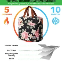 Brisby 4 Laags Geïsoleerde Koeltas - Lunchtas 7 Liter - Bloemetjes -Buitenkampeer Winkel 1200x1178 7