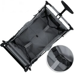 Rijoka Luxe Opvouwbare Bolderkar/Bolderwagen | Met Dakje En Draagtas | Grijs -Buitenkampeer Winkel 1200x1182 12