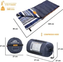 Dutch Mountains Slaapzak Goeree XL - Kussen 25x15cm - 220x90cm Katoenen Slaapzak - Tochtstrip 10 Dutch Mountains Slaapzak Goeree XL - Kussen 25x15cm - 220x90cm Katoenen Slaapzak - Tochtstrip -Buitenkampeer Winkel 1200x1182 8