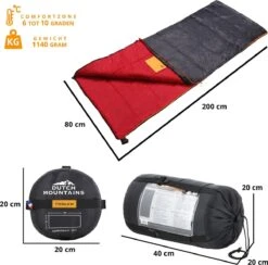 Dutch Mountains Slaapzak Tholen - 200 X 80cm - Aanritsbaar - Slechts 1140 Gram – Polyester - Tochtstrip En Compressiehoes -Buitenkampeer Winkel 1200x1184 2