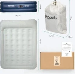 LifeGoods Luchtbed - 2 Persoons - Met Ingebouwde Pomp - Incl. Draagtas En Reparatiekit 19 LifeGoods Luchtbed - 2 Persoons - Met Ingebouwde Pomp - Incl. Draagtas En Reparatiekit -Buitenkampeer Winkel 1200x1184 5